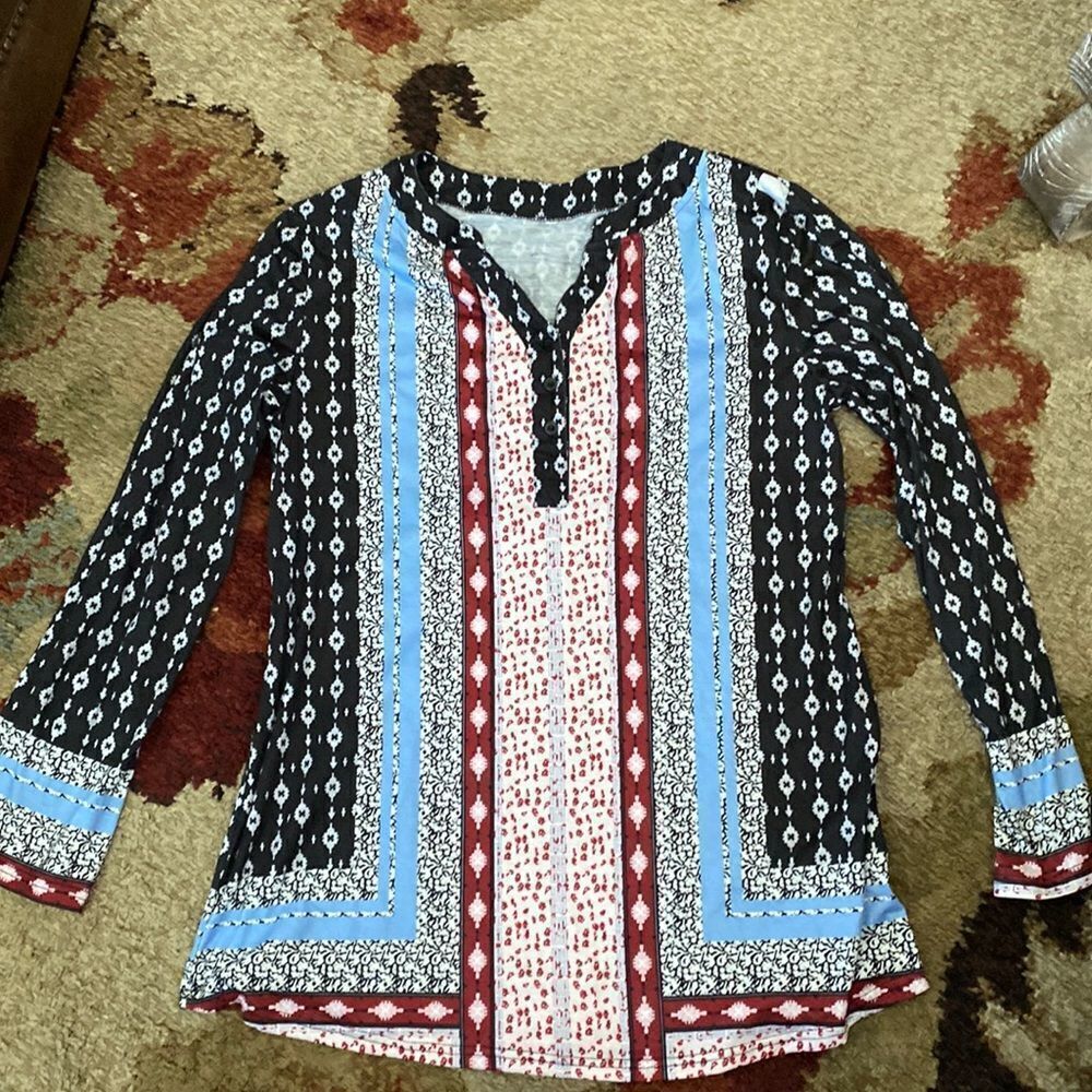 ❤️ Aztec Roll Sleeve Tunic ❤️